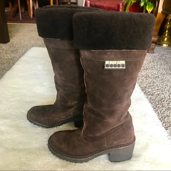 Vintage Diadora Suede Leather Boots NWOT size 7 - Picture 1 of 16